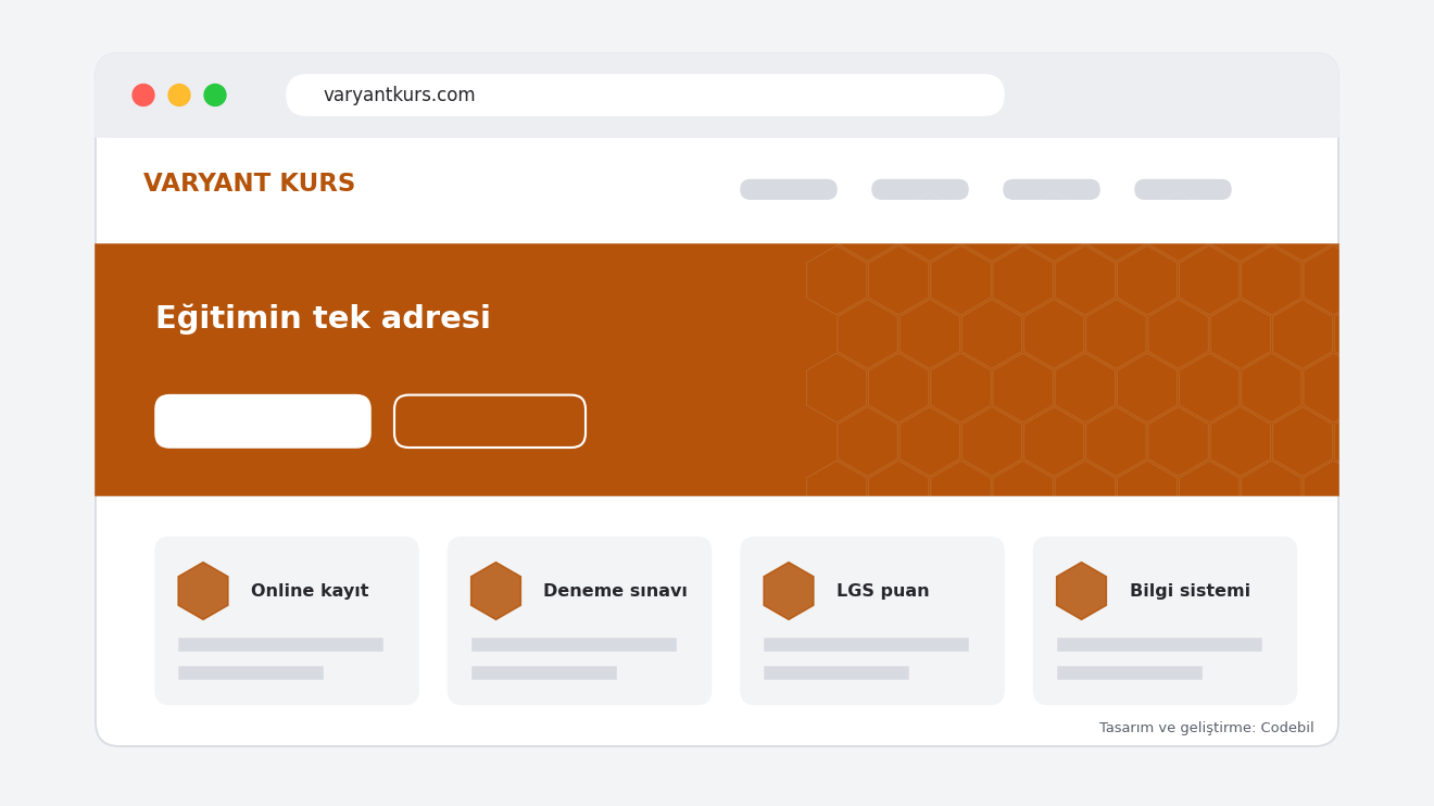 Okul ve kurs merkezleri için web sitesi